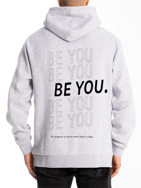Sweat à capuche Be You - Gris